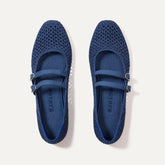 The Double Buckle Mary Jane - Blue Mesh