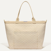 The Zip Travel Tote - Parchment Basketweave