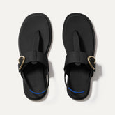 The T–Strap Sandal - Black