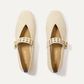 The Max Buckle Mary Jane - Cream Woven