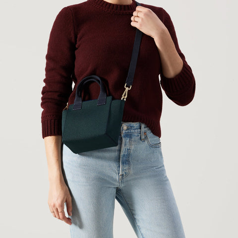 The Mini Handbag - Cedar Herringbone