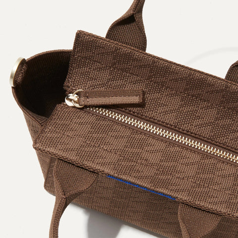 The Mini Handbag - Cocoa Houndstooth