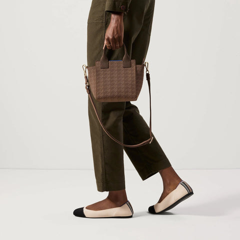 The Mini Handbag - Cocoa Houndstooth
