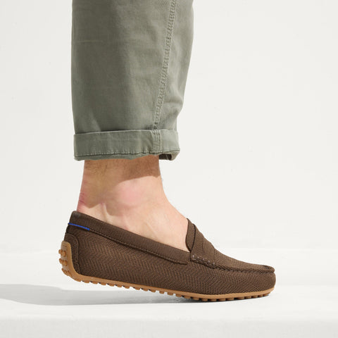 The Driving Loafer - Brown Herringbone