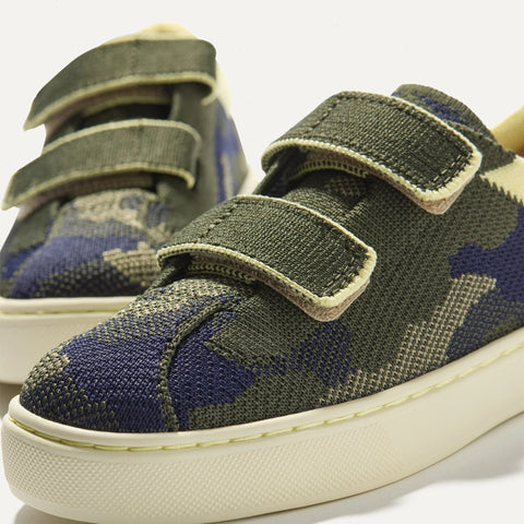 The Kids Strap Sneaker - Spruce Camo
