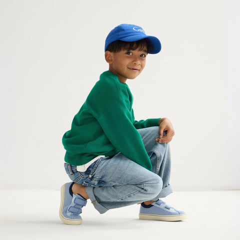 The Kids Strap Sneaker - Berry Blue