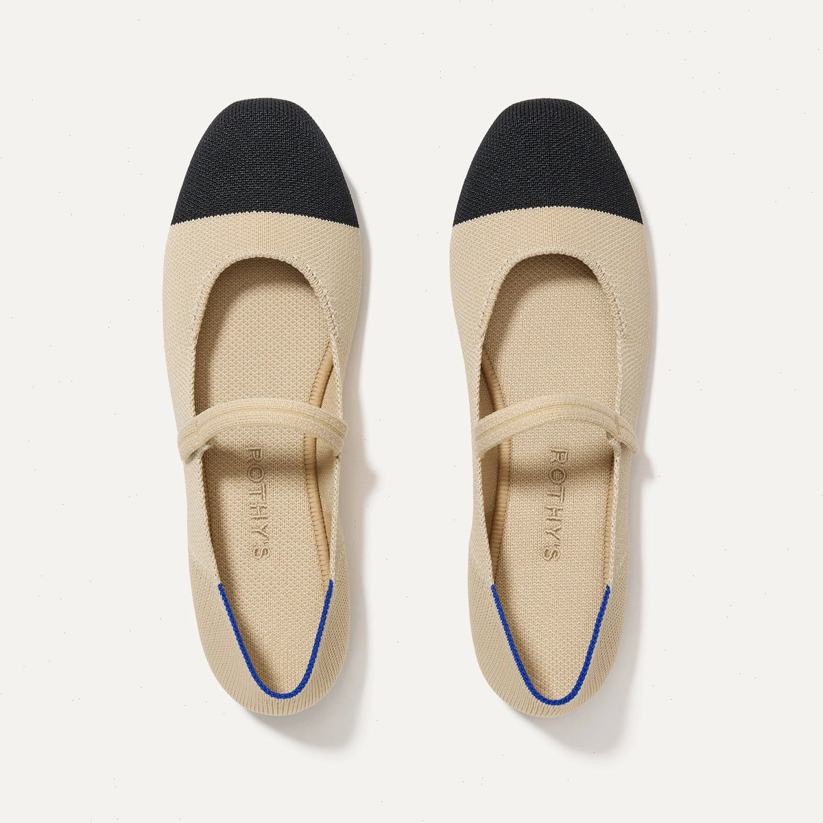 The Square Mary Jane - Cream Captoe