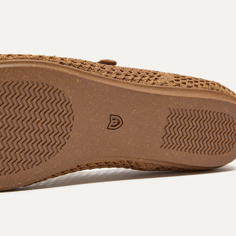 The Square Mary Jane - Pecan Mesh