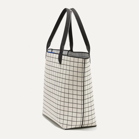 The Lightweight Tote - White Windowpane