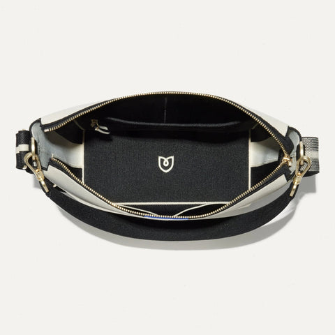 The Mini Zip Bucket - Ivory and Black