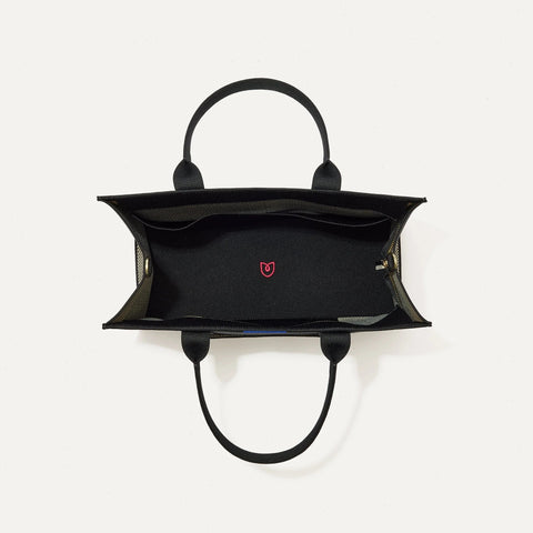 The Classic Tote - Black Herringbone