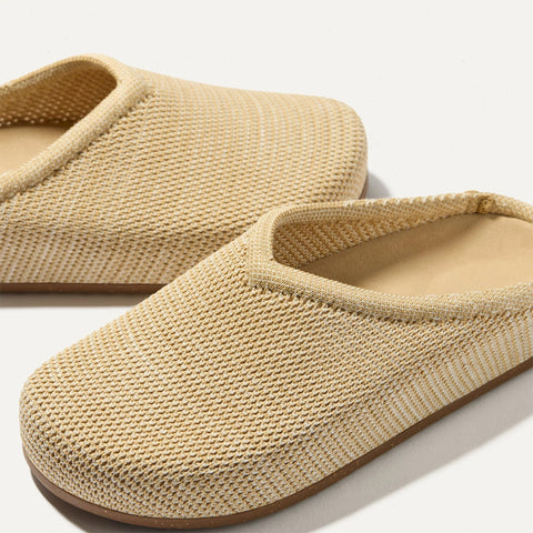 The Casual Clog - Pelican Raffia-Knit