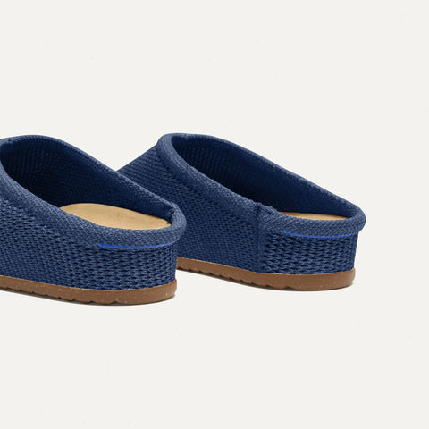 The Casual Clog - Blue Raffia-Knit