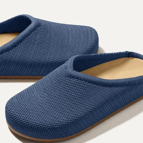 The Casual Clog - Blue Raffia-Knit