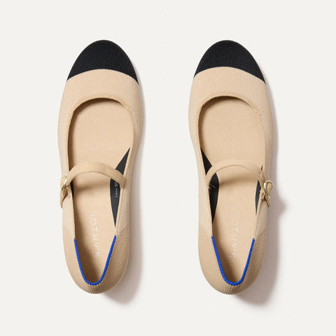 The Mary Jane Heel - Cream Captoe