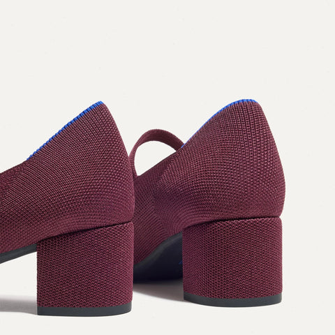 The Mary Jane Heel - Wine Red