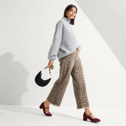 The Mary Jane Heel - Wine Red