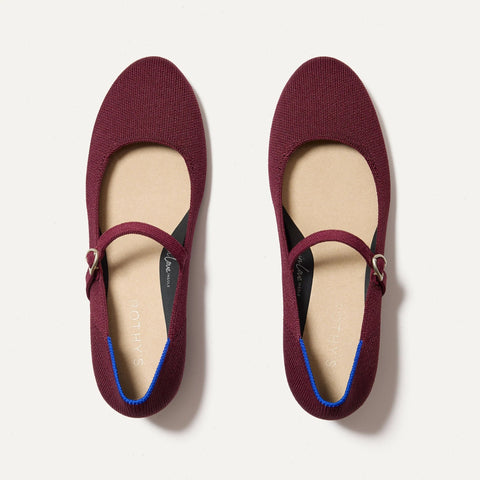 The Mary Jane Heel - Wine Red