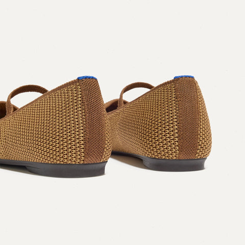 The Max Square Mary Jane - Wheat Raffia-Knit