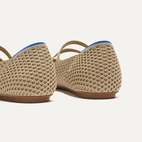 The Double Buckle Mary Jane - Dune Mesh
