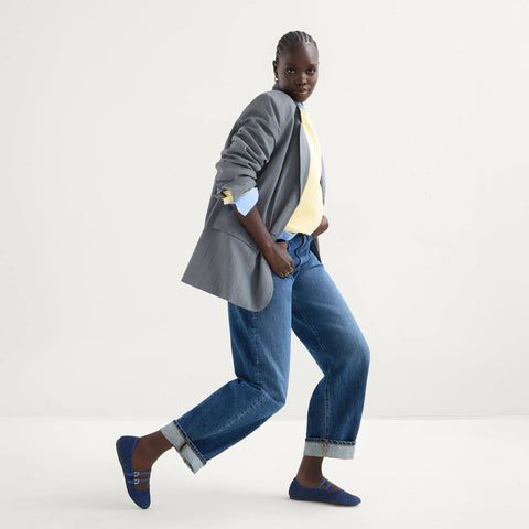 The Double Buckle Mary Jane - Blue Mesh