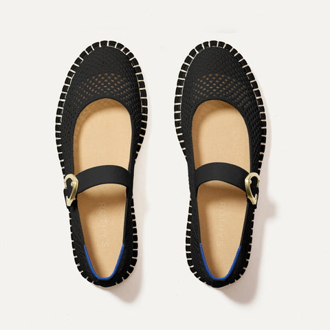 The Espadrille Mary Jane - Black