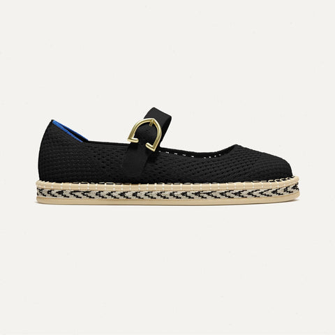 The Espadrille Mary Jane - Black