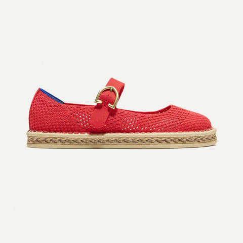The Espadrille Mary Jane - Red Hot