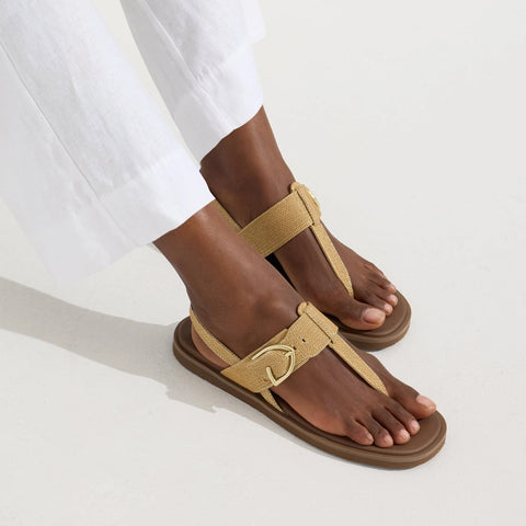The T–Strap Sandal - Golden Sun