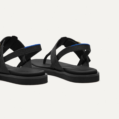 The T–Strap Sandal - Black