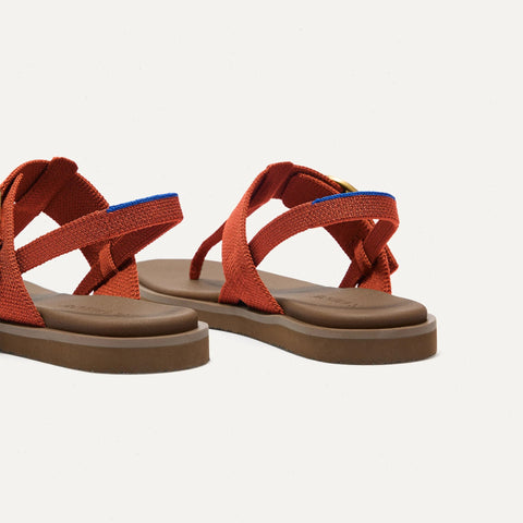 The T–Strap Sandal - Brick