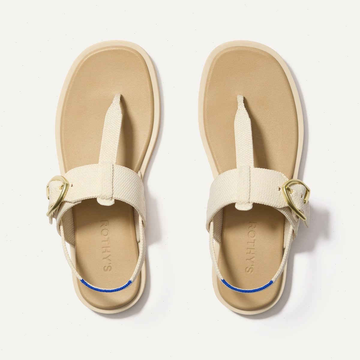 The T–Strap Sandal - Cream Puff