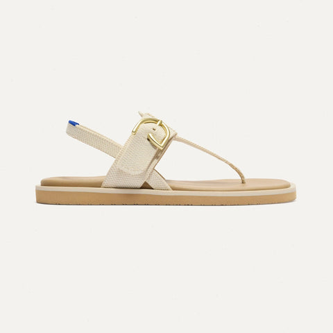 The T–Strap Sandal - Cream Puff