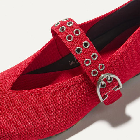 The Max Buckle Mary Jane - Cherry