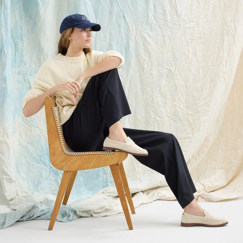 The Penny Loafer - Conch Raffia-Knit