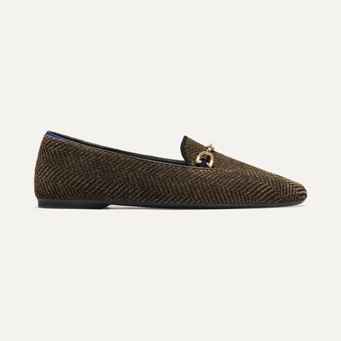 The ReVelvet™ Double Bit Loafer - ReVelvet™ Dark Herringbone