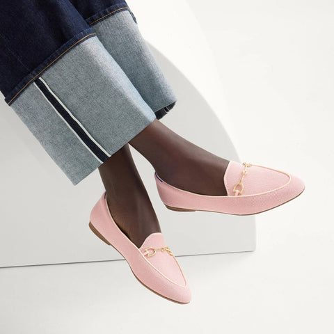 The Double Bit Loafer - Peach Pink