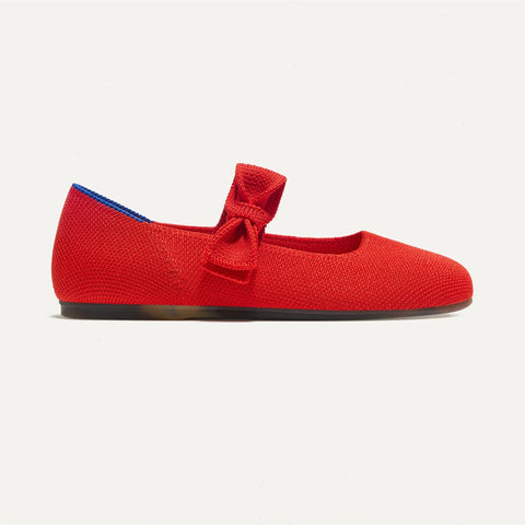 The Kids Tux Bow Mary Jane - Bright Red