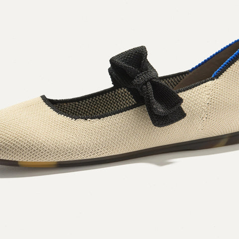 The Kids Tux Bow Mary Jane - Ivory