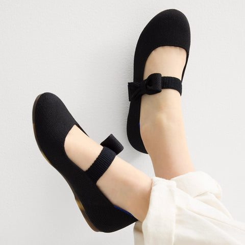 The Kids Tux Bow Mary Jane - Black