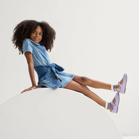 The Kids Tux Bow Mary Jane - Soft Orchid