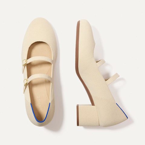 The Double Buckle Mary Jane Heel - Conch