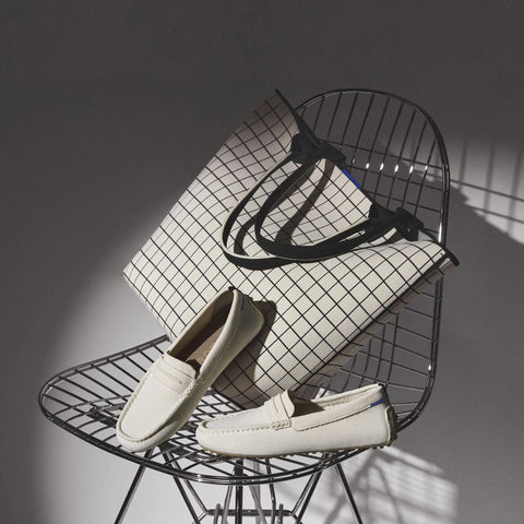 The Lightweight Tote - White Windowpane